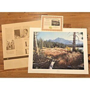 28"x22" Ltd Ed Signed Numbered Print JOSHUA 2:22 by LARRY DYKE w/ COA Portfolio